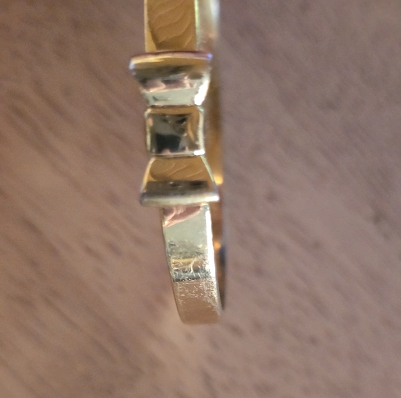 Kate Spade White Enamel, Blue And Gold Bangle Bracelets - Picture 8 of 10